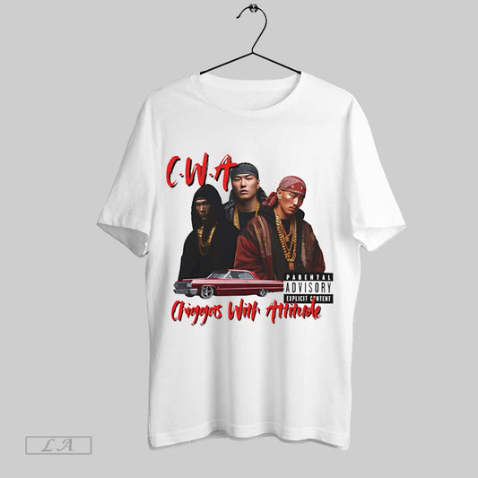 Original Cwa Chiggas With Attitude White Poster