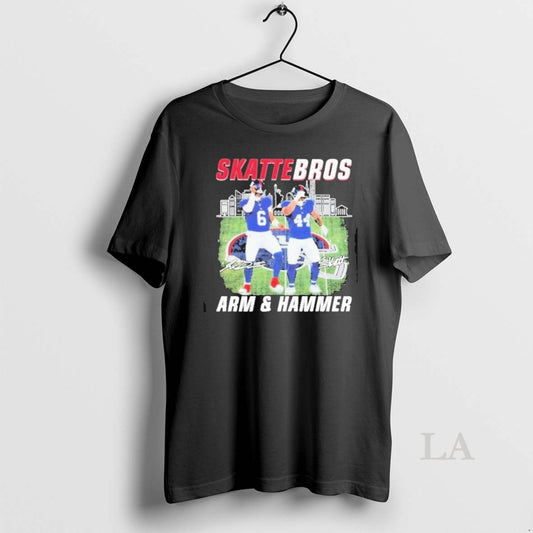 Original Cam Skattebo And Jaxson Dart Skattebros Arm Hammer Signature T Men