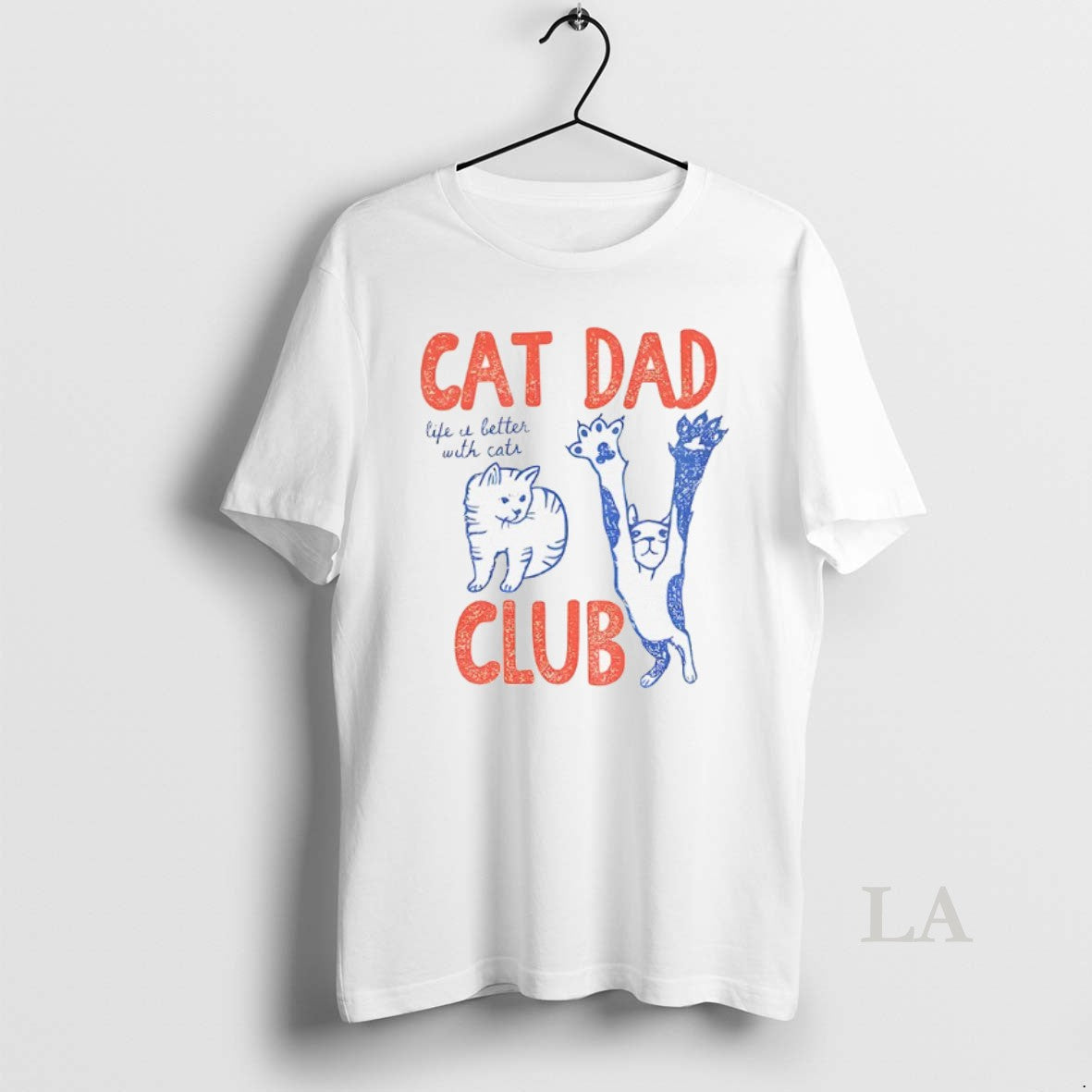 Original Cat Dad Club Life It Letter With Cats T-Shirts, Hoodie, Sweatshirt | AU18TeeNovaLab.com