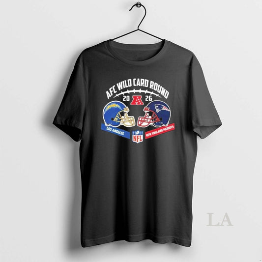 Original Chargers Vs Patriots 2026 Afc Wild Card Round Helmet Matchup T-Shirts, Hoodie, Sweatshirt | AU18TeeNovaLab.com
