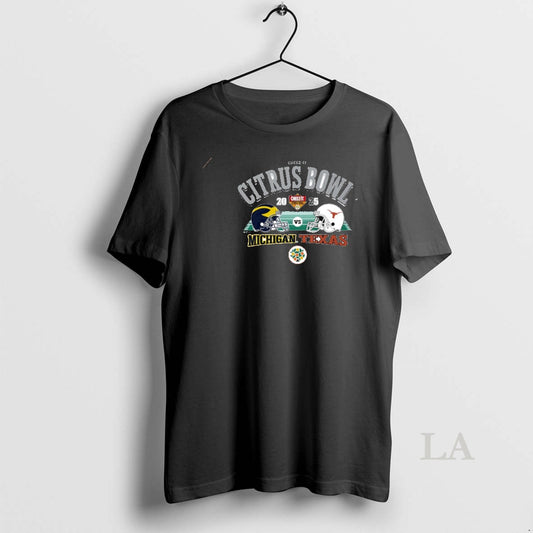 Original Cheez It Citrus Bowl 2025 Michigan Wolverines Vs Texas Longhorns Helmet Circle T-Shirts, Hoodie, Sweatshirt