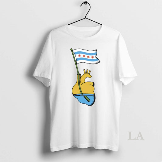 Original Chicago Waving Heart T-Shirts, Hoodie, Sweatshirt | AU18TeeNovaLab.com