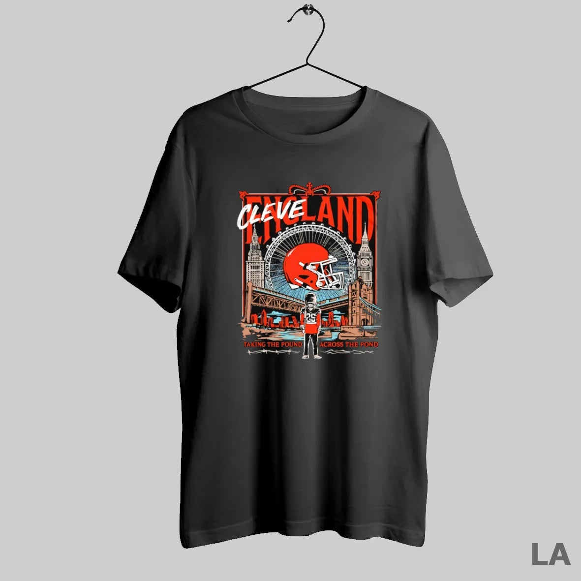 Original Cleveland Browns Football Taking The Pound Across The Pond Helmet