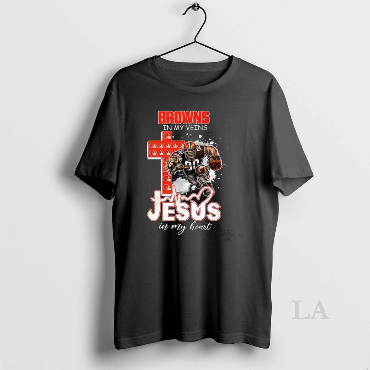 Original Cleveland Browns In My Veins Jesus In My Heart Mascot T-Shirts, Hoodie, Sweatshirt | AU18TeeNovaLab.com