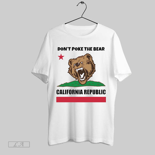 Original Dont Poke The Bear California Republic Gavin Newsom White Poster