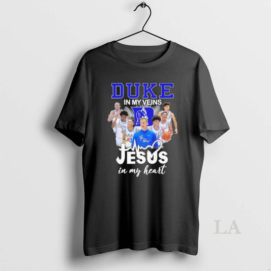 Original Duke Mens Basketball In My Veins Jesus In My Heart T-Shirts, Hoodie, Sweatshirt | AU18TeeNovaLab.com