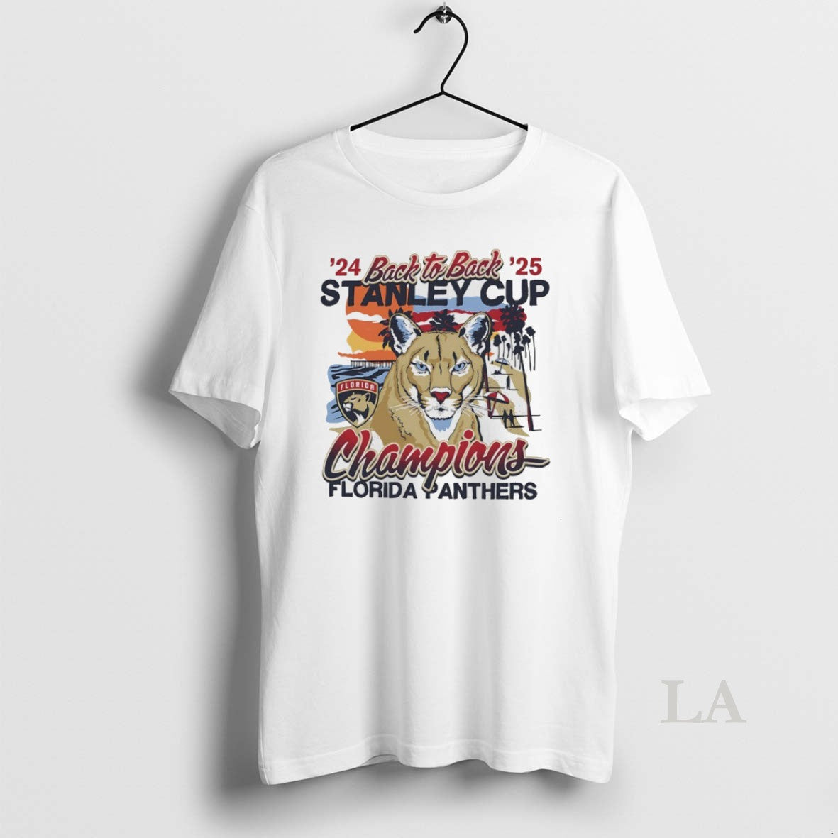 Original Florida Panthers 24 25 Back To Back Stanley Cup Champions Sunset