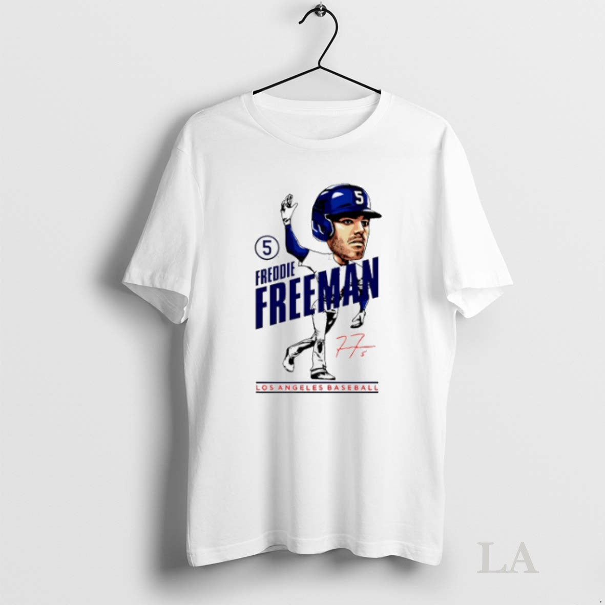 Original Freddie Freeman Los Angeles Dodgers Caricature 2025