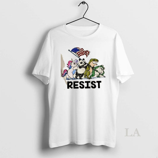 Original Frog T Rex Panda Unicorn Animals Resist Us Flag T-Shirts, Hoodie, Sweatshirt | AU18TeeNovaLab.com