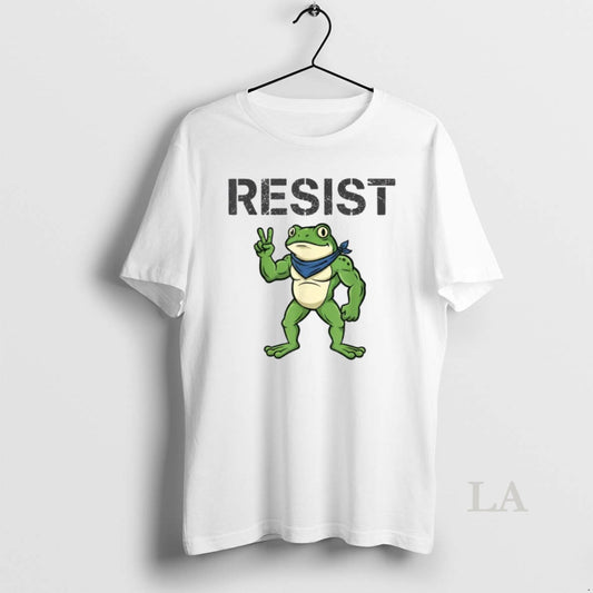 Original Frogs Resist Cartoon Frog Protest Art Funny Portland