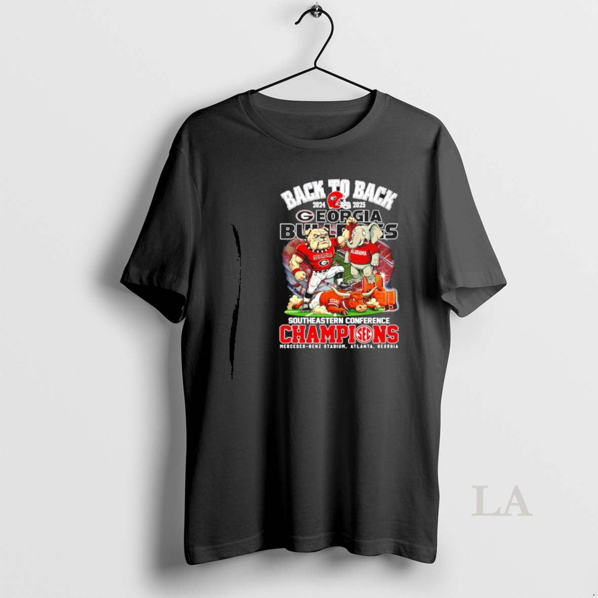 Original Georgia Bulldogs Back To Back 2025 Sec Champions Mascot T-Shirts, Hoodie, Sweatshirt | AU18TeeNovaLab.com