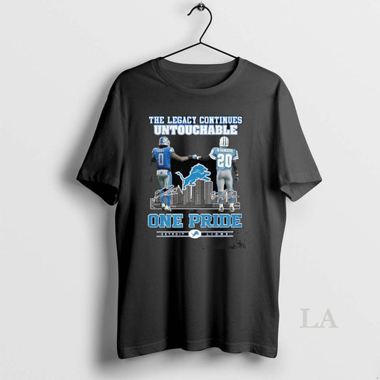 Original Gibbs And Sanders Detroit Lions One Pride The Legacy Continues Untouchable 2025 T-Shirts, Hoodie, Sweatshirt