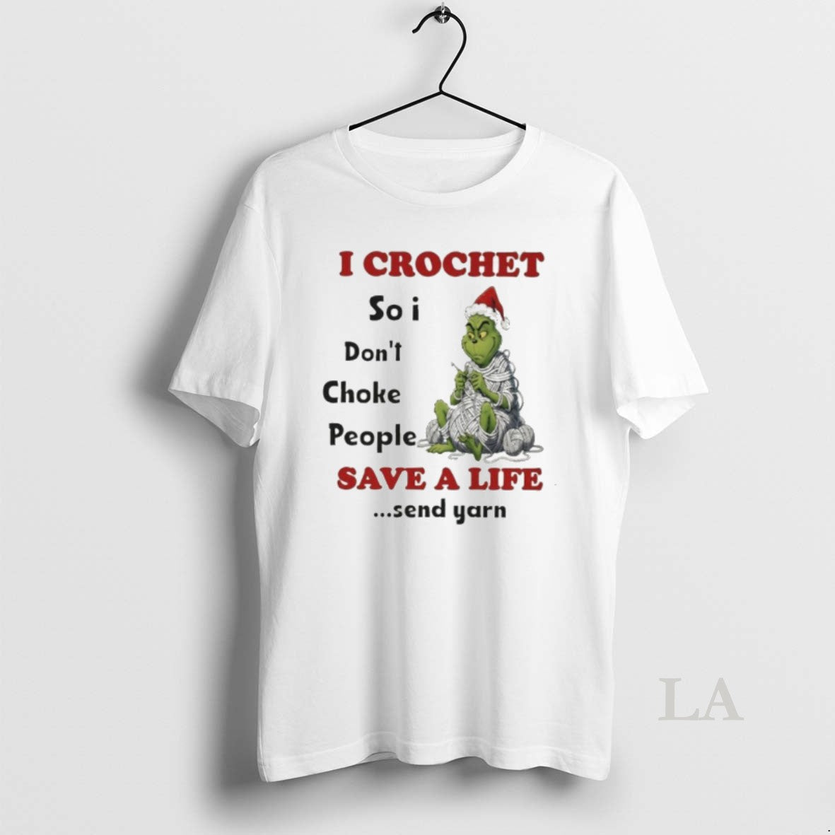Original Grinch I Crochet So I Dont Choke People Save A Life Send Yarn T-Shirts, Hoodie, Sweatshirt | AU18TeeNovaLab.com