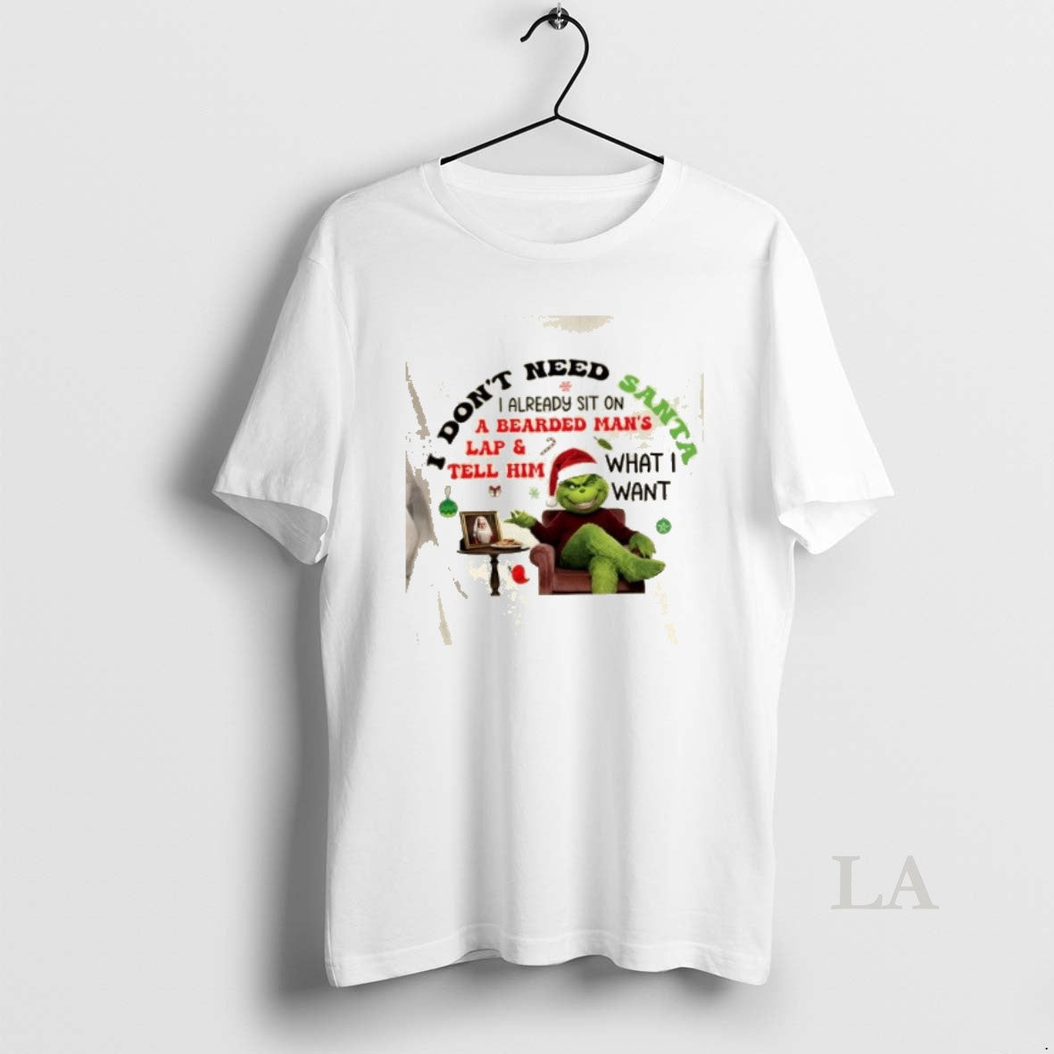 Original Grinch I Already Sit On Dont Need A Bearded Mans Lap And Tell Him T-Shirts, Hoodie, Sweatshirt | AU18TeeNovaLab.com