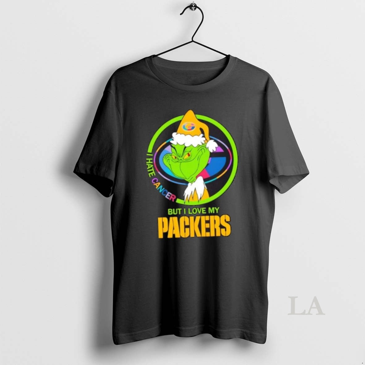Original Grinch I Hate Cancer But I Love My Green Bay Packers Football