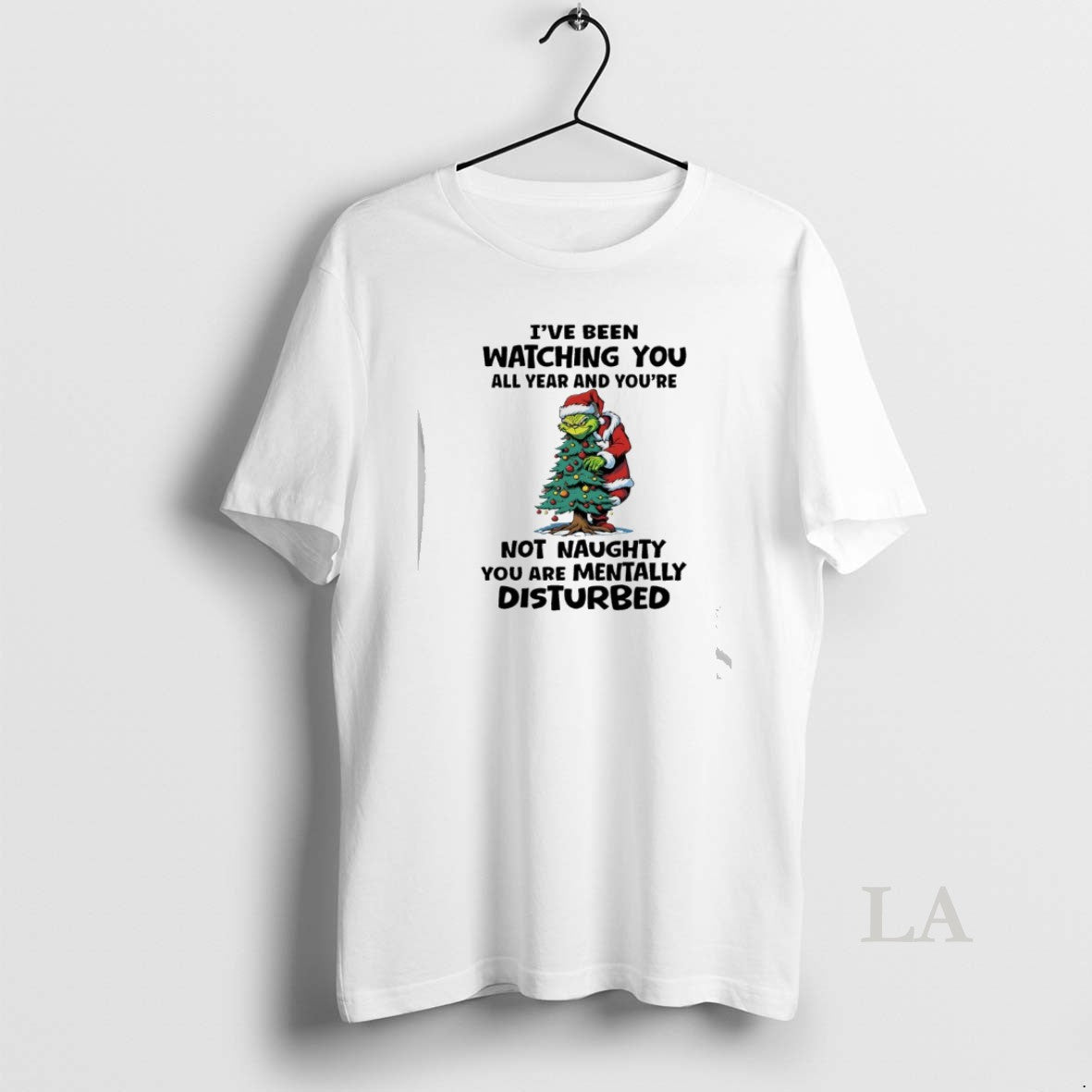 Original Grinch Santa Christmas Tree Ive Been Watching You All Year And Youre Not Naughty T-Shirts, Hoodie, Sweatshirt