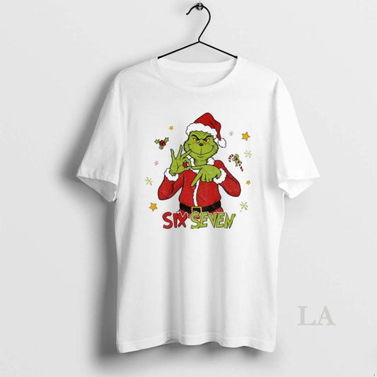 Original Grinch Santa Six Seven 6 7 Meme Funny Christmas