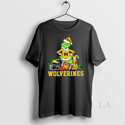Original Grinch And Dog Michigan Wolverines Football