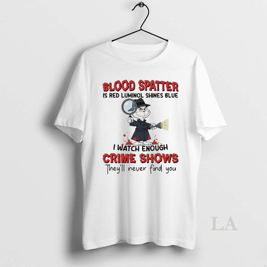 Original Grinch Blood Spatter Is Red Luminol Shines Blue I Watch Enough Crime Shows Theyll