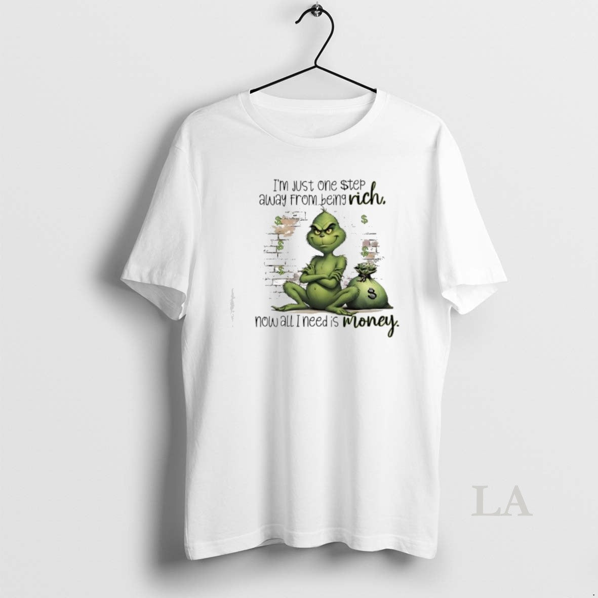 Original Grinch Just One Step Away From Being Rich Rich Now All I Need Is T-Shirts, Hoodie, Sweatshirt | AU18TeeNovaLab.com