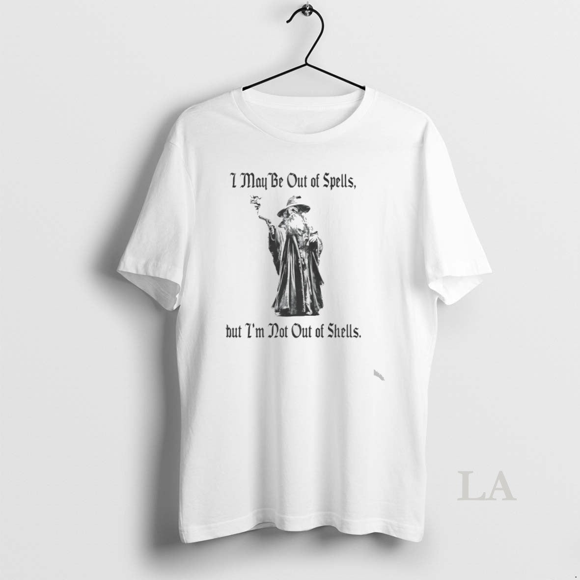 Original Gun Wizard I May Be Out Of Spells But Im Not Out Of Shells T-Shirts, Hoodie, Sweatshirt | AU18TeeNovaLab.com