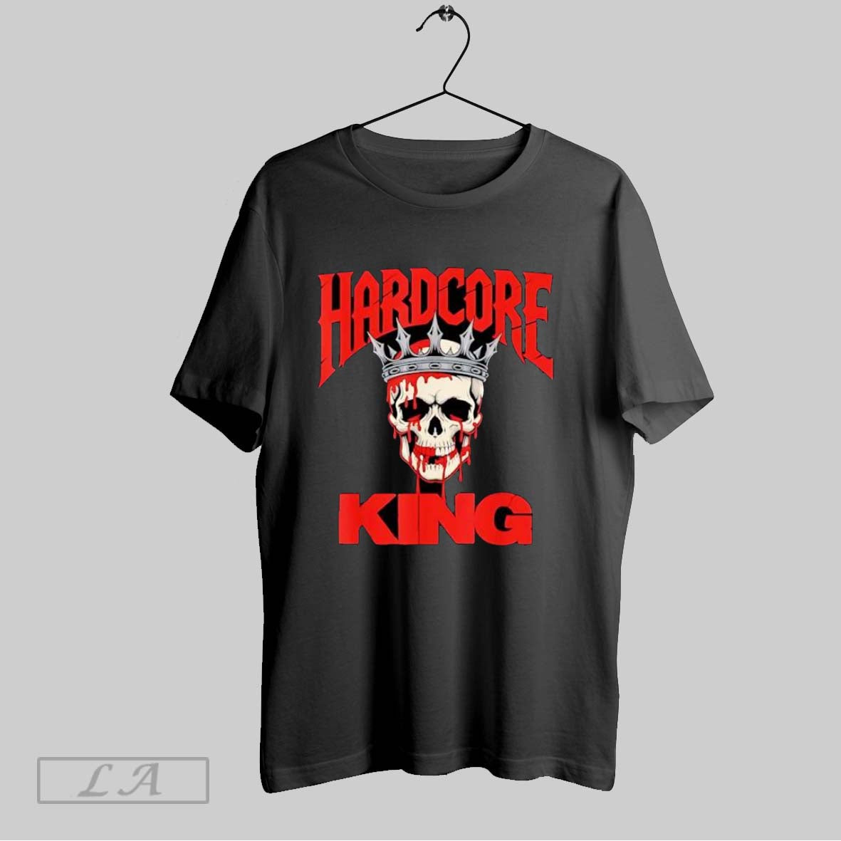 Original Hardcore King Bloody Skull With Crown Gothic