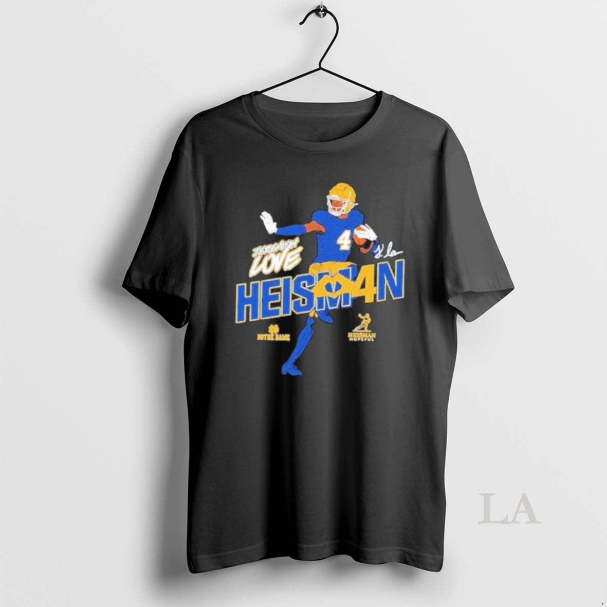 Original Heisman Stance Jeremiyah Love Notre Dame Fighting Irish T-Shirts, Hoodie, Sweatshirt | AU18TeeNovaLab.com