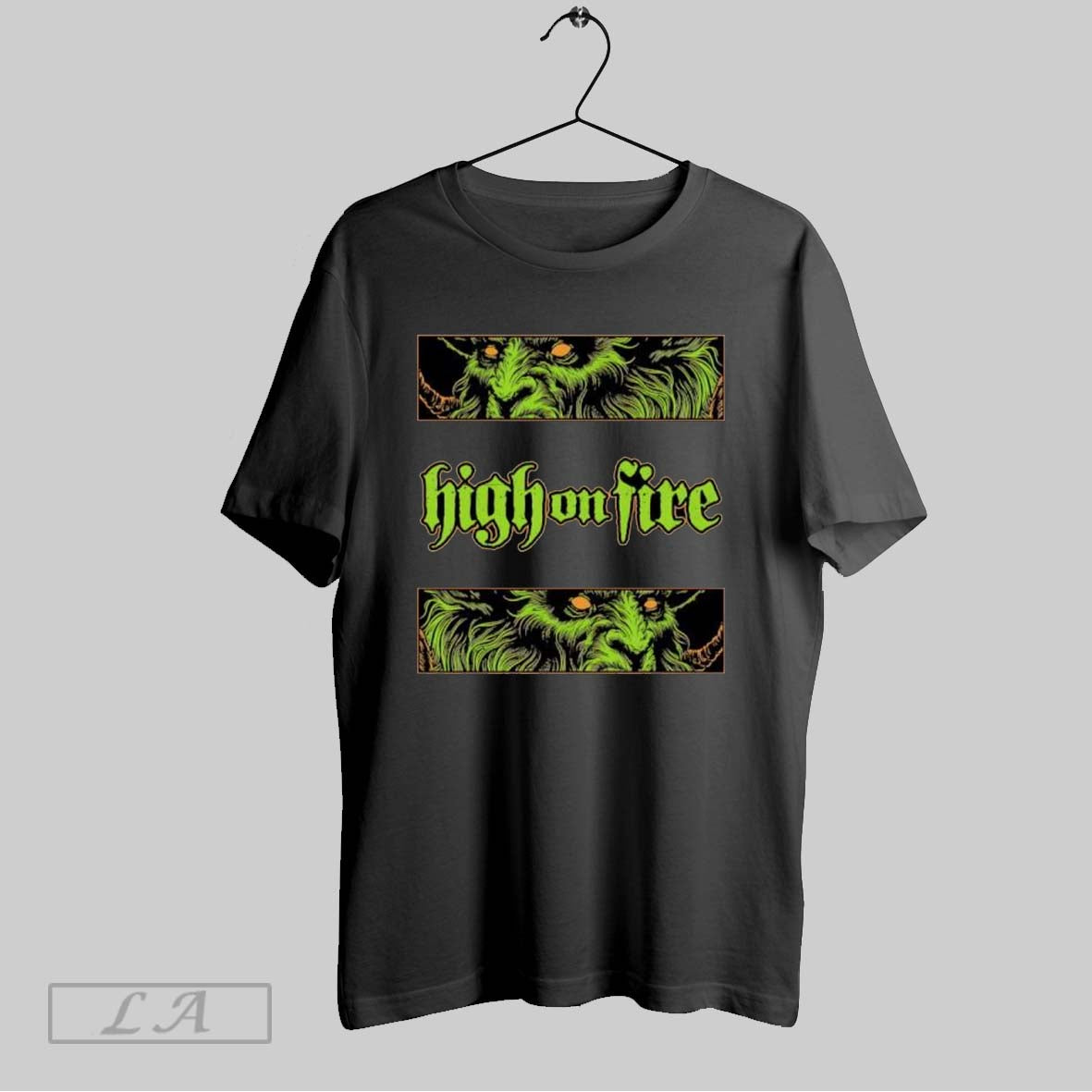 Original High On Fire Demonic Green Ram Monster Head