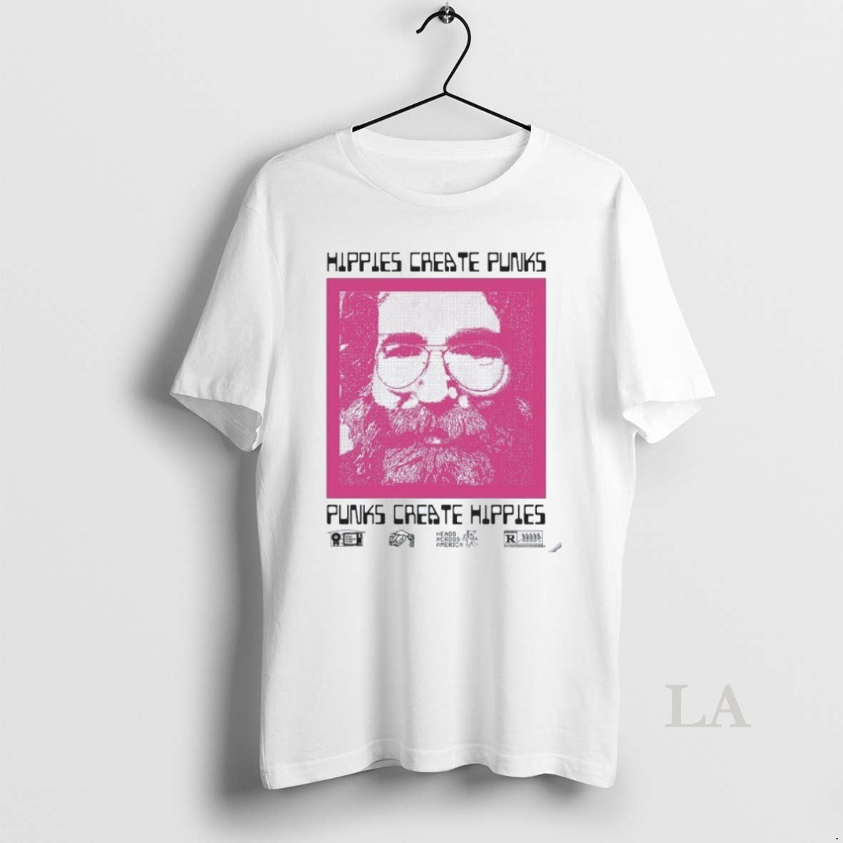 Original Hippies Create Punks Punks Create Hippies Heads T-Shirts, Hoodie, Sweatshirt | AU18TeeNovaLab.com