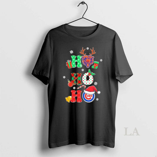 Original Ho Ho Ho Christmas Chicago Sports Teams Logo