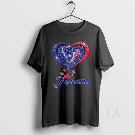 Original Houston Texans Football In Glitter Heart Fans T-Shirts, Hoodie, Sweatshirt | AU18TeeNovaLab.com