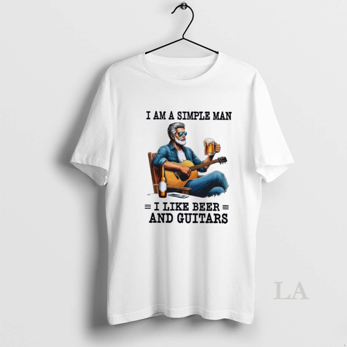 Original I Am A Simple Man I Like Beer And Guitars T-Shirts, Hoodie, Sweatshirt | AU18TeeNovaLab.com