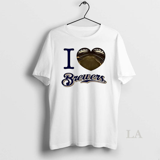 Original I Love Milwaukee Brewers Mlb Heart