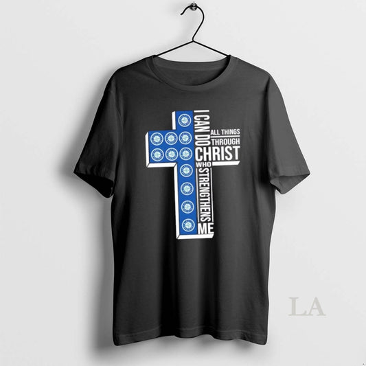 Original I Can Do All Things Through Christ Who Strengthens Me Seattle Mariners Baseball Cross