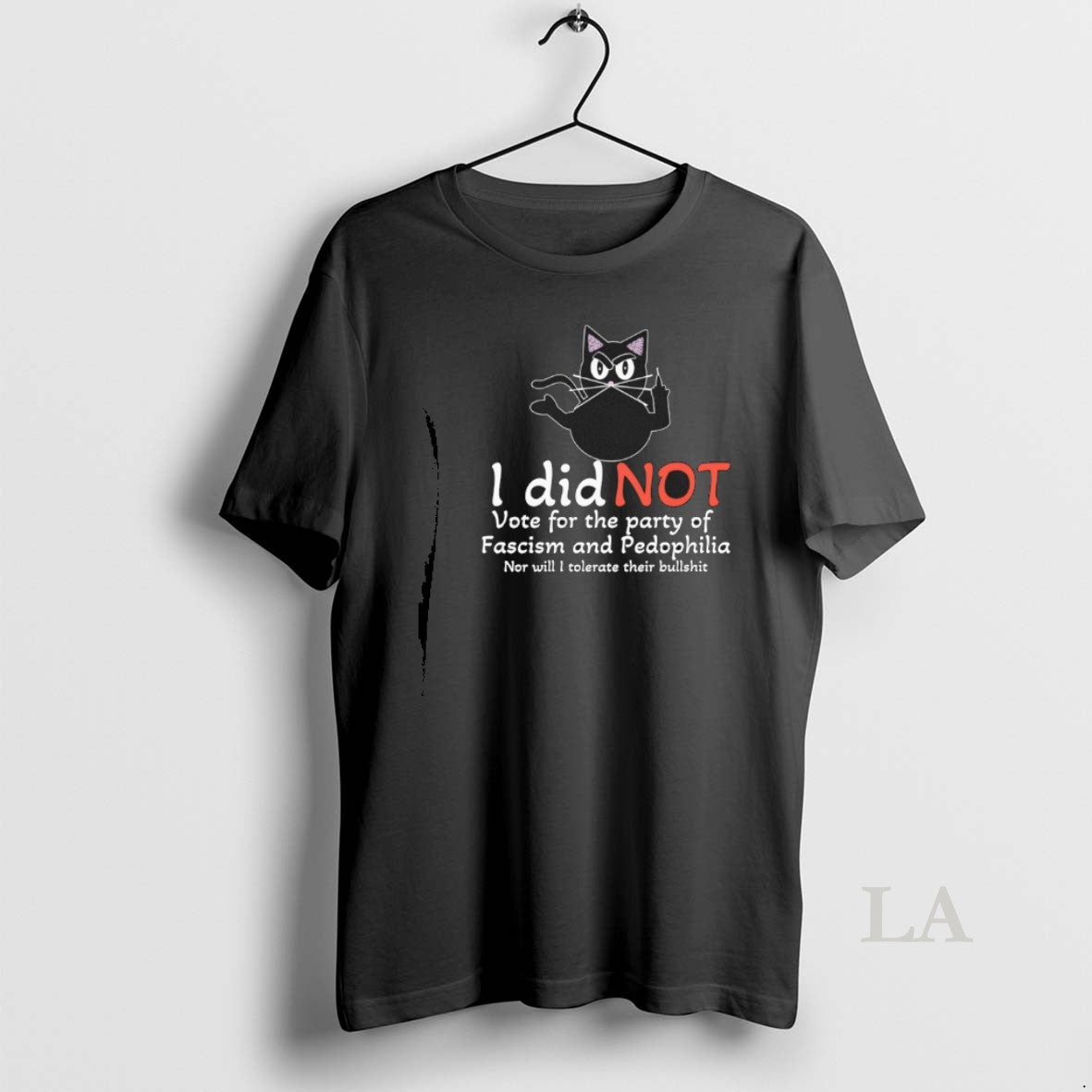 Original I Did Not Vote For The Party Of Fascism And Pedophilia Dark Cat T-Shirts, Hoodie, Sweatshirt | AU18TeeNovaLab.com
