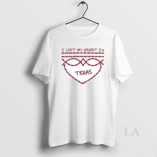 Original I Left My Heart In Texas Circle T-Shirts, Hoodie, Sweatshirt | AU18TeeNovaLab.com