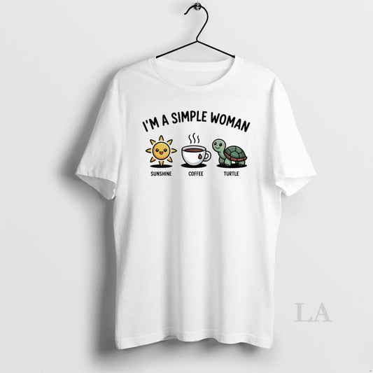 Original Im A Simple Woman Sunshine Coffee And Turtle T-Shirts, Hoodie, Sweatshirt | AU18TeeNovaLab.com