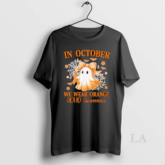 Original In October We Wear Orange Adhd Awareness Ghost Bow Coquette