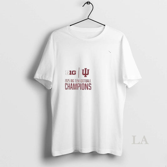 Original Indiana Football 2025 Big Ten Champions Score 2 Sided T-Shirts, Hoodie, Sweatshirt | AU18TeeNovaLab.com