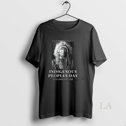 Original Indigenous Peoples Day Columbus Indian Old Man Satirical