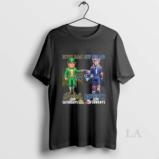 Original Irish Vs Patriots Mascot On Saturdays And On Sundays T-Shirts, Hoodie, Sweatshirt | AU18TeeNovaLab.com