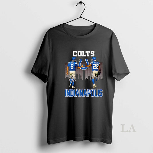 Original Jaylon Jones And Jonathan Taylor Skyline Indianapolis Colts