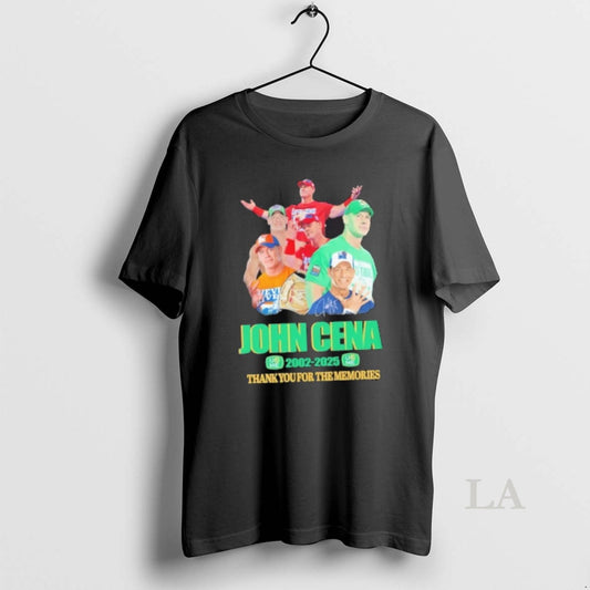 Original John Cena 2002 2025 Thank You For The Memories Signature T-Shirts, Hoodie, Sweatshirt | AU18TeeNovaLab.com