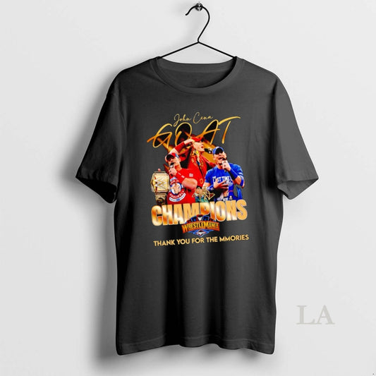 Original John Cena Goat Champions Wrestlemania Thank You For The Mmories Signature