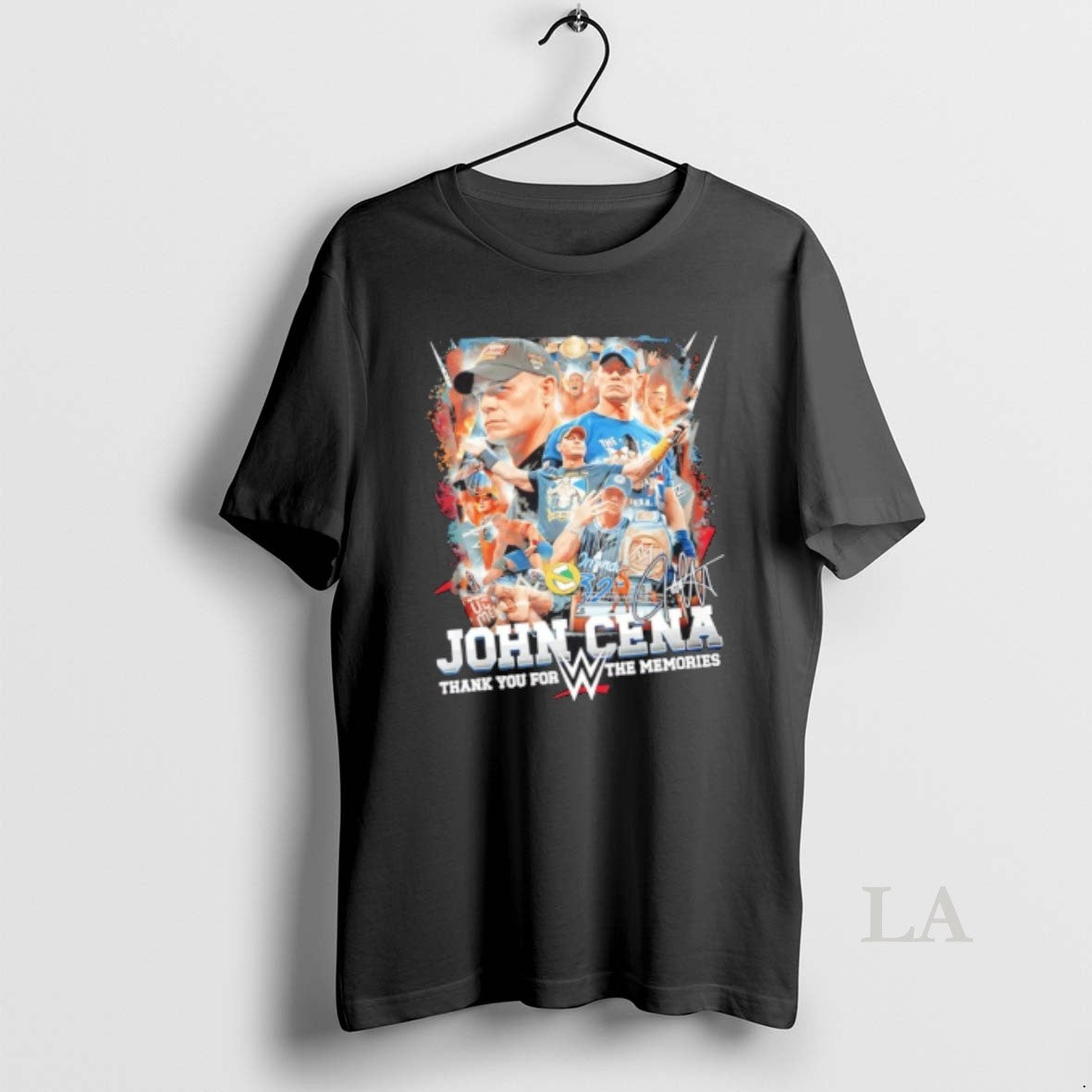 Original John Cena Thank You For The Memories Signature Graphic T-Shirts, Hoodie, Sweatshirt | AU18TeeNovaLab.com