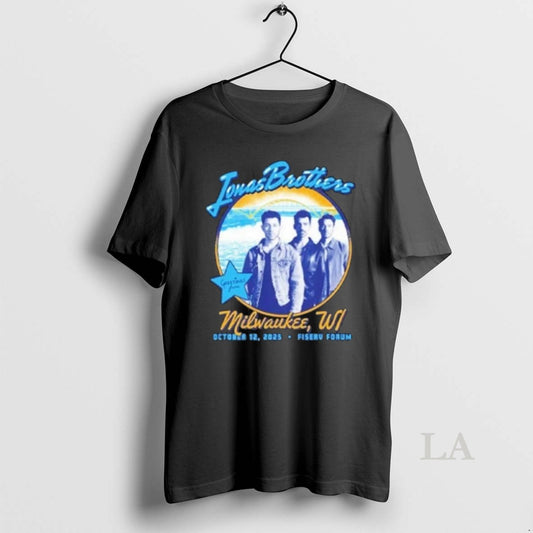 Original Jonas Brothers October 12 2025 Fiserv Forum Milwaukee Tour T-Shirts, Hoodie, Sweatshirt | AU18TeeNovaLab.com