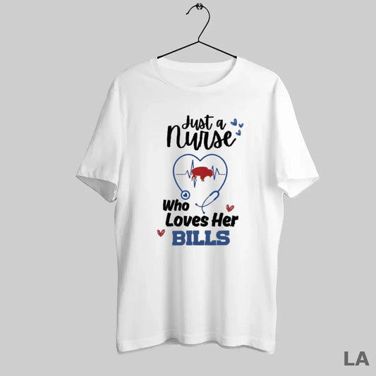 Original Just A Nurse Who Loves Her Bills Heartbeat Stethoscope Buffalo Football