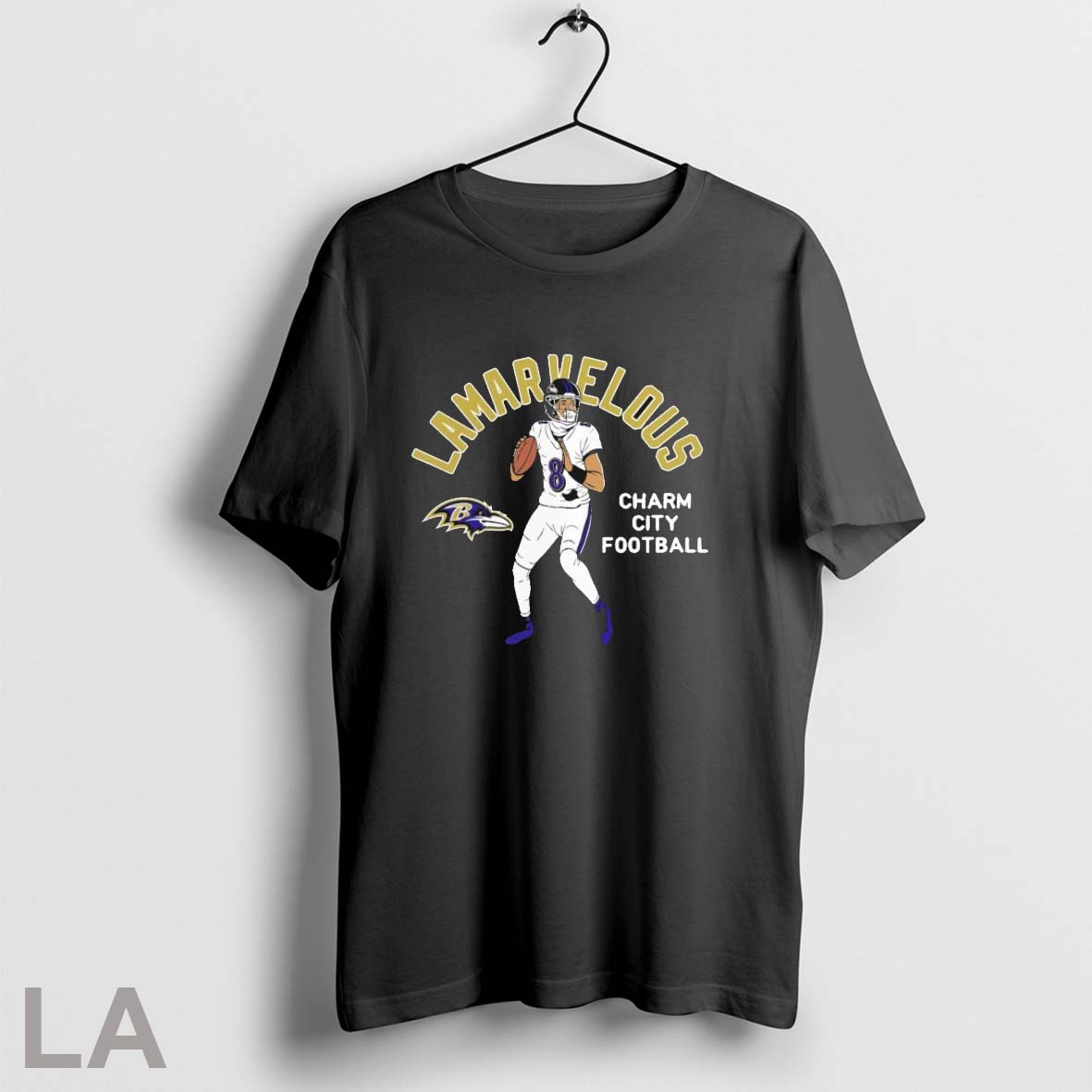 Original Lamar Jackson Lamarvelous Baltimore Ravens Charm City Football Player