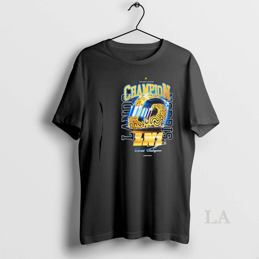Original Lando 2025 World Champion Signature Helmet T-Shirts, Hoodie, Sweatshirt | AU18TeeNovaLab.com