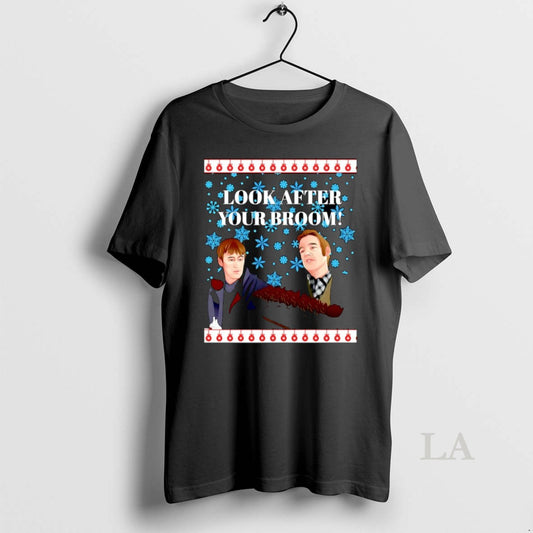 Original Look After Your Broom Ugly Christmas T-Shirts, Hoodie, Sweatshirt | AU18TeeNovaLab.com